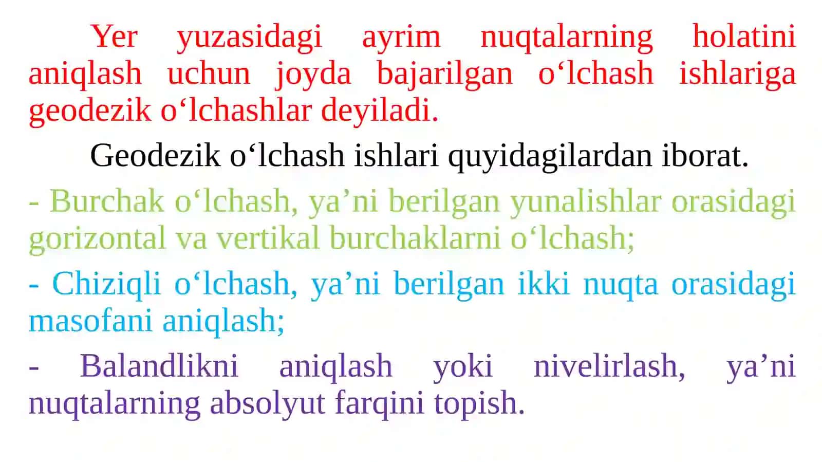 Gorizontal va vertikal burchak o‘lchash 3