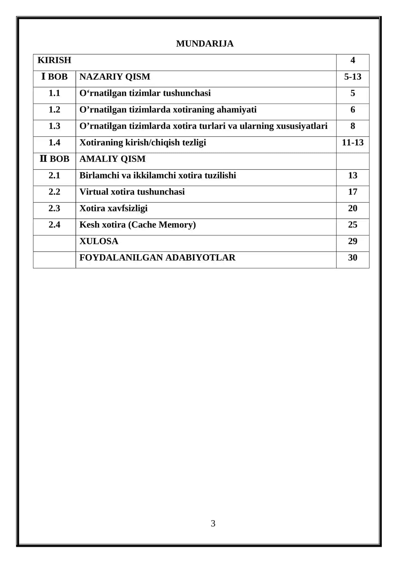 O‘RNATILGAN TIZIMLARDA XOTIRANI TASHKIL ETISH USULLARI 3