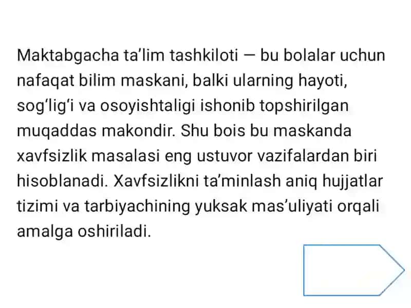 Maktabgacha taʼlim tashkilotlari xavzizligi 3