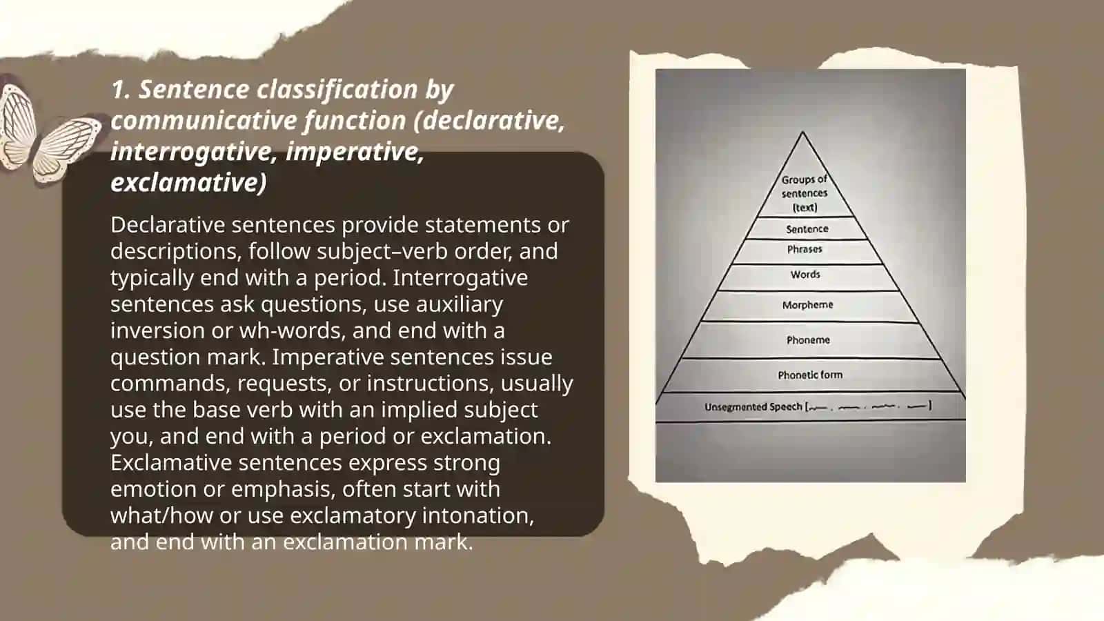 Classification of syntactic level 3