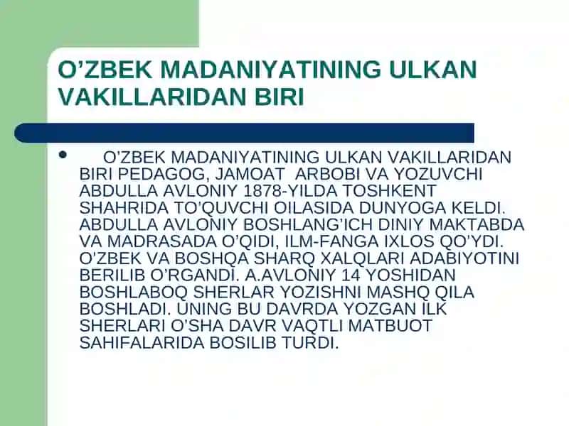 A.Avloniy va M.Qori abdirashidxonning yangi usul maktablari ochishdagi xizmatlari 3