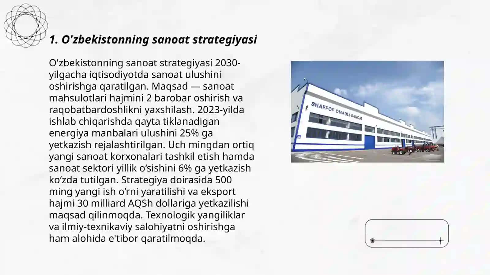 O'zbekistonning sanoat strategiyasi 3