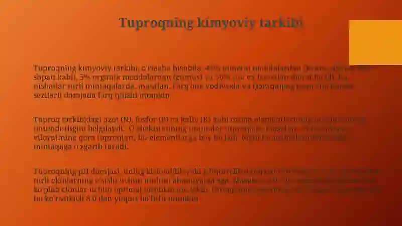 Tuproqlarning kimyoviy tarkibi 3