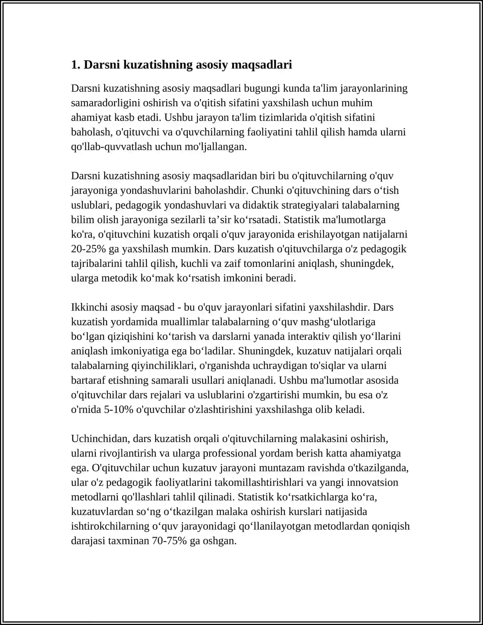 DARSLARNI KUZATISH VA DARS FRAGMENTINI YARATISH 3