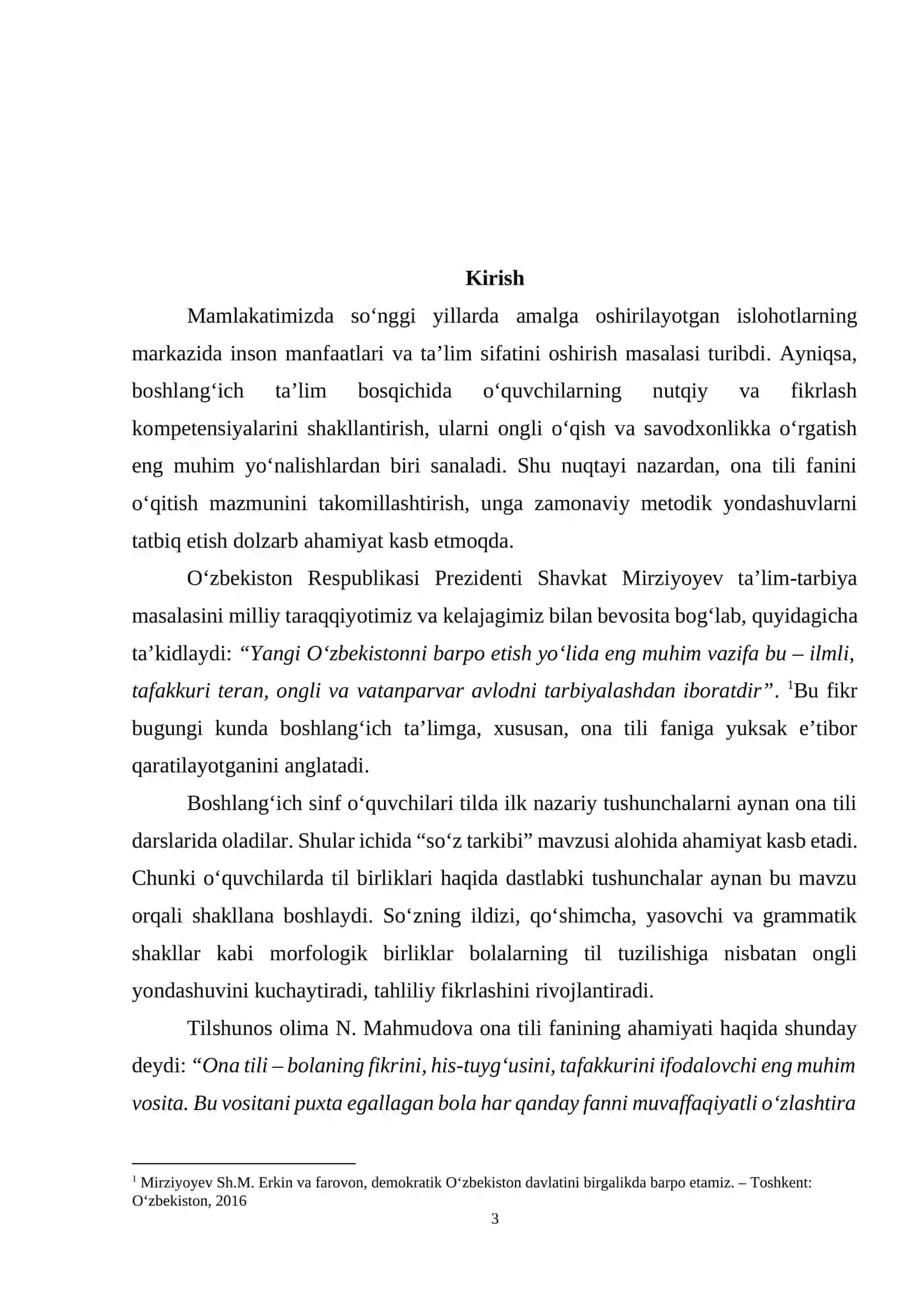 3-sinf ona tili darslarida “Soʻz tarkibi”mavzusini oʻrgatish 3
