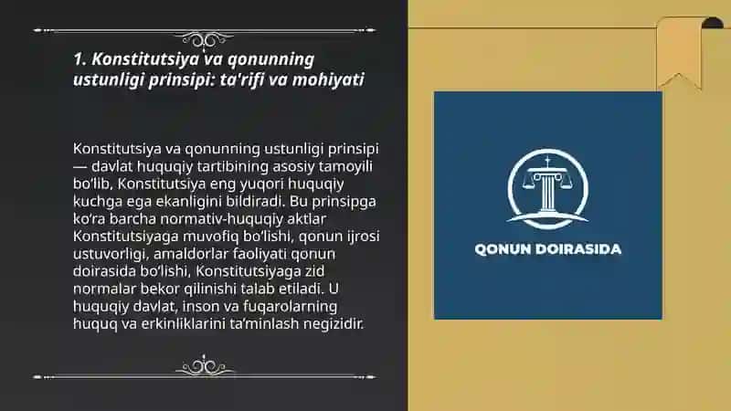 Konstitutsiya va qonunning ustunligi prinsipi 3