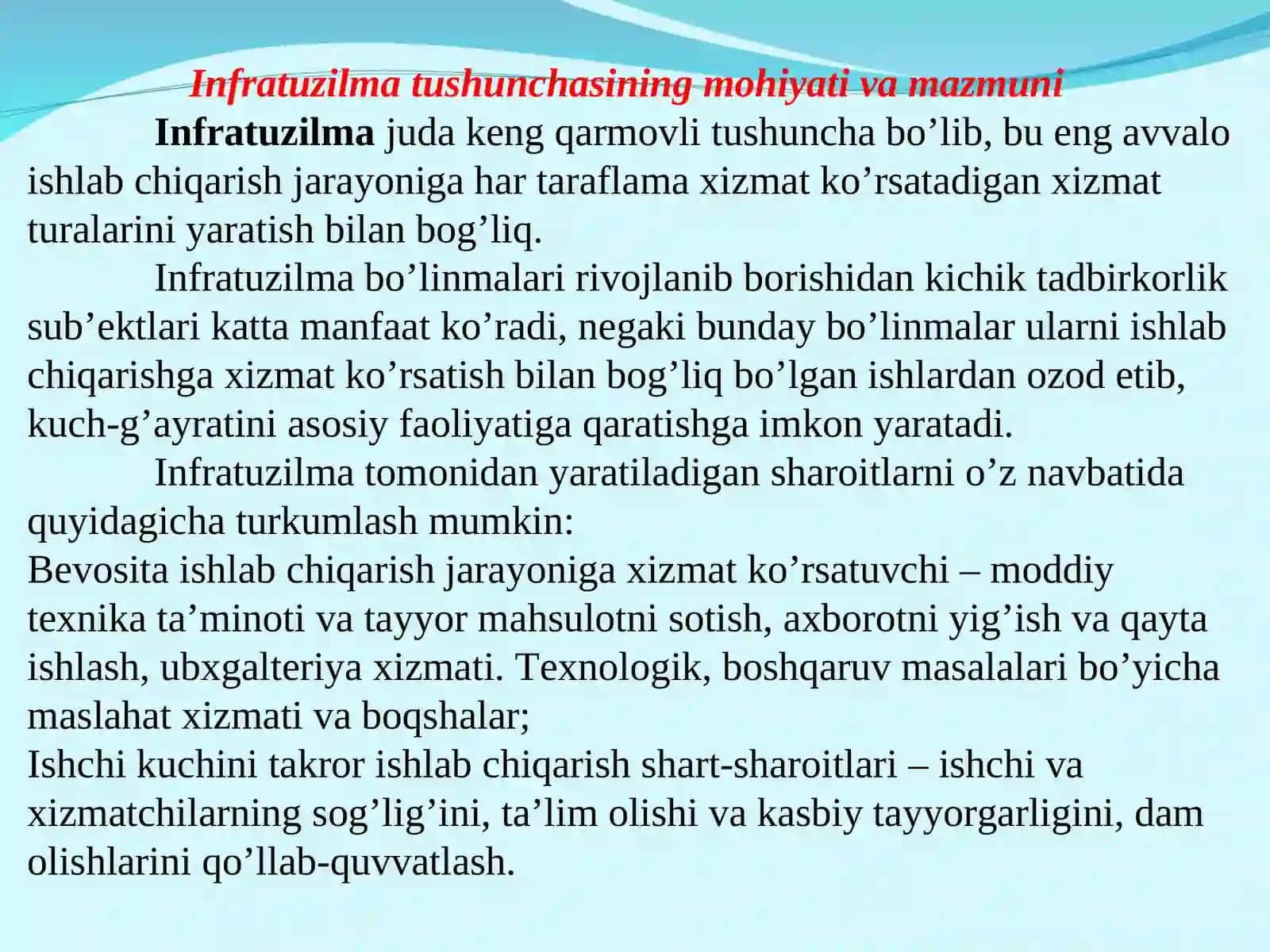 Kichik biznes va tadbirkorlik sub’ektlariga xizmat ko’rsatuvchi bozor infratuzilmalari 3