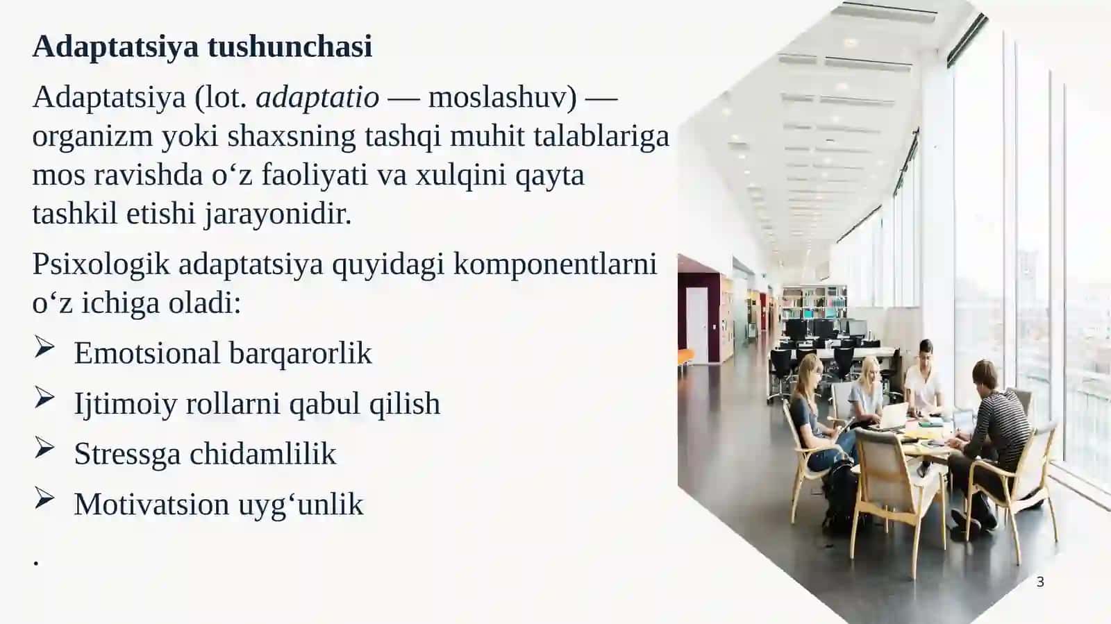Dezadaptatsiya va uning o'smirxulqi danamoyon bo'lishi 3