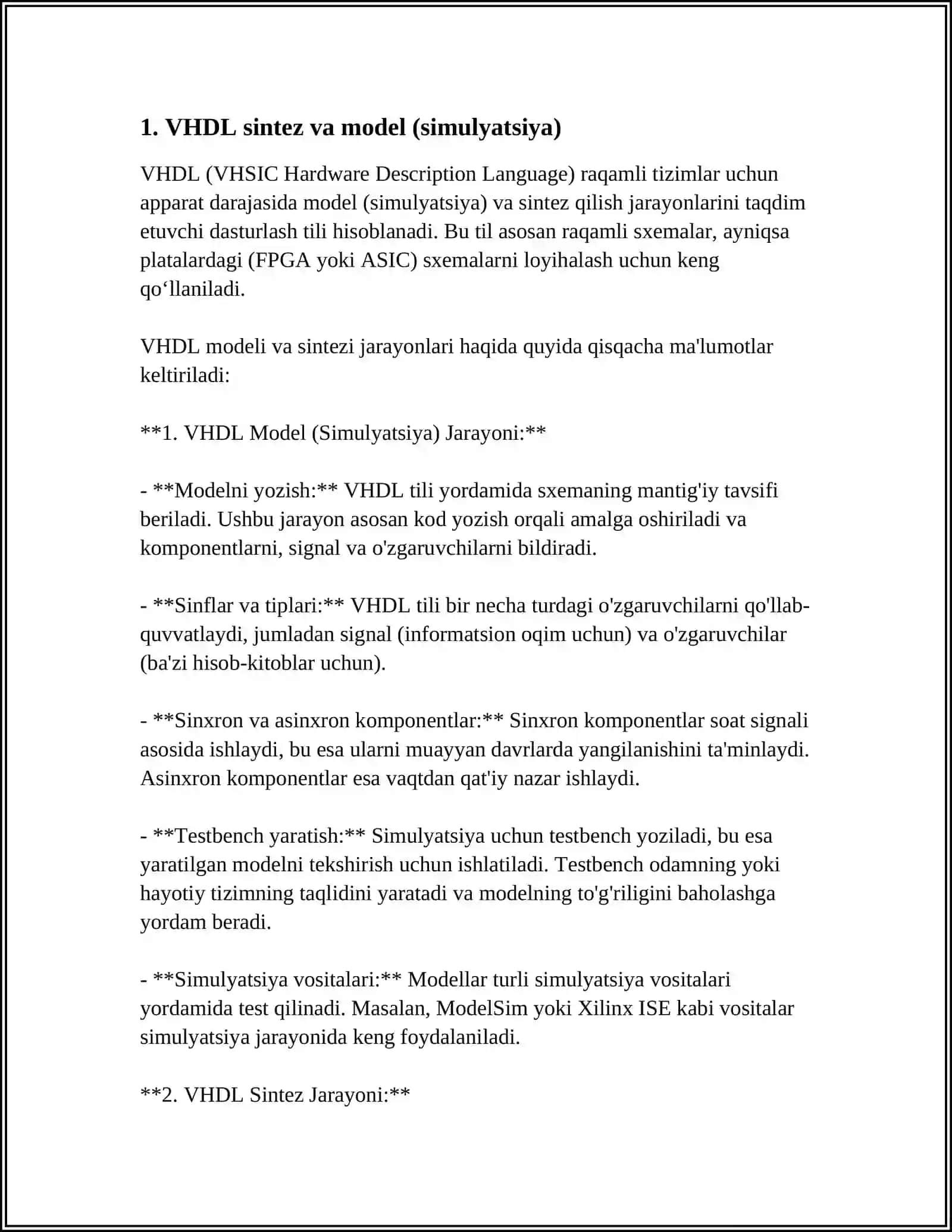 VHDL TILINING SINTAKSIS KONSTRUKSIYALARI VA ASOSIY TUSHUNCHALARI 3