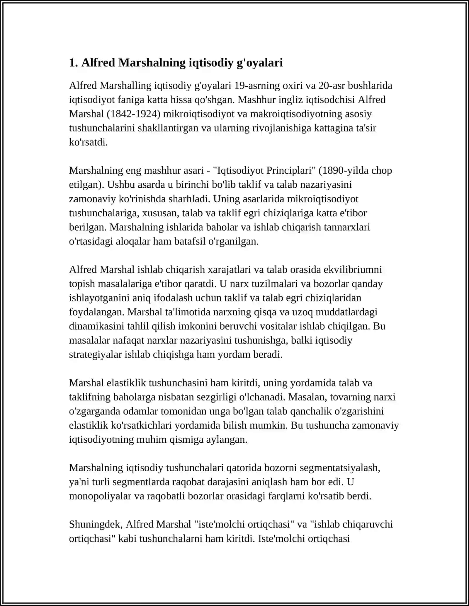 KEMBRIJ MAKTABI ALFRED MARSHALNING TALAB VA TAKLIF NAZARYASI 3
