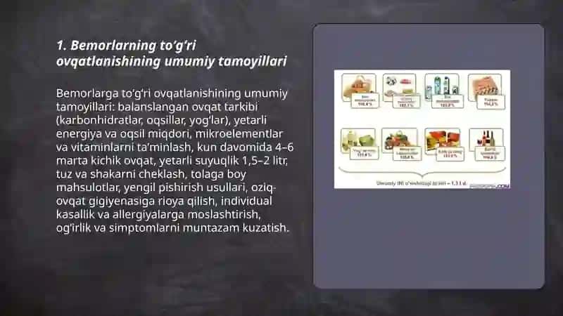 Bemorlarning toʻgʻri ovqatlanishi 3