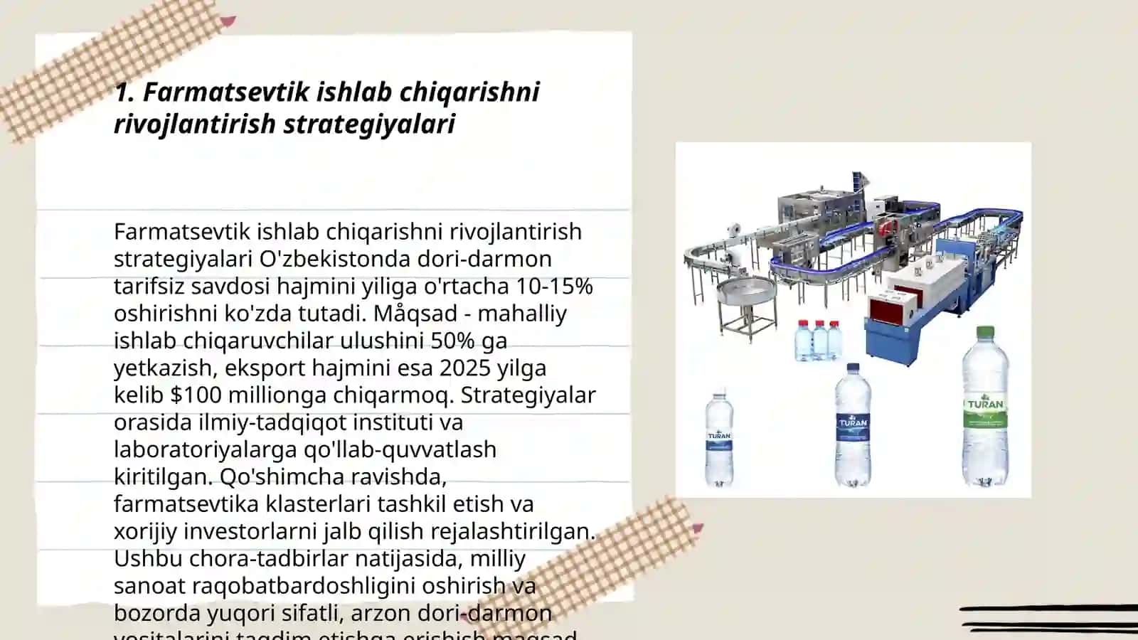 Oʻzbekistonda Farmatsevtik ishlab chiqarish korxonalarini va ularning turlari 3