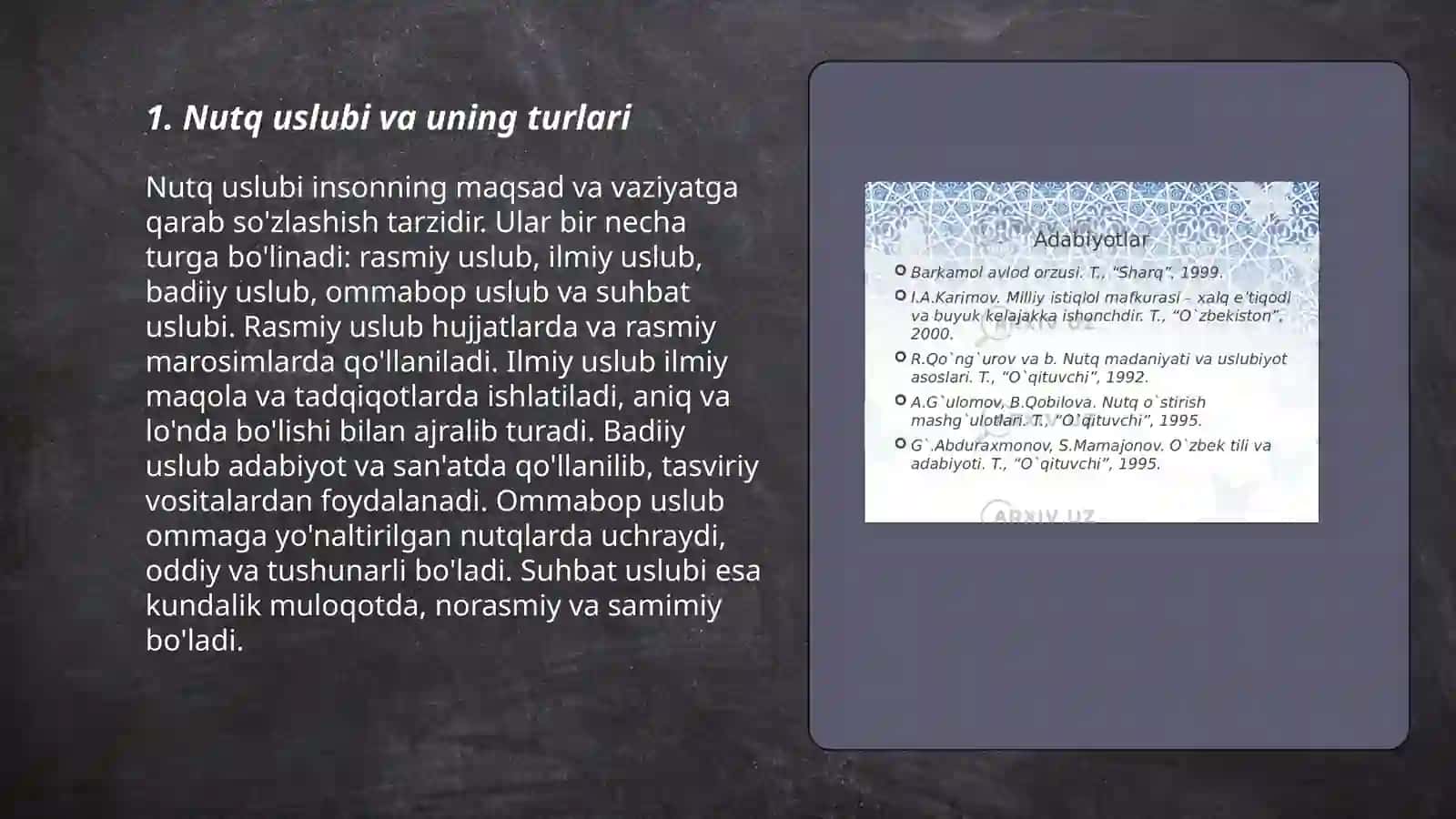 Nutqning uslubiy shakllari 3