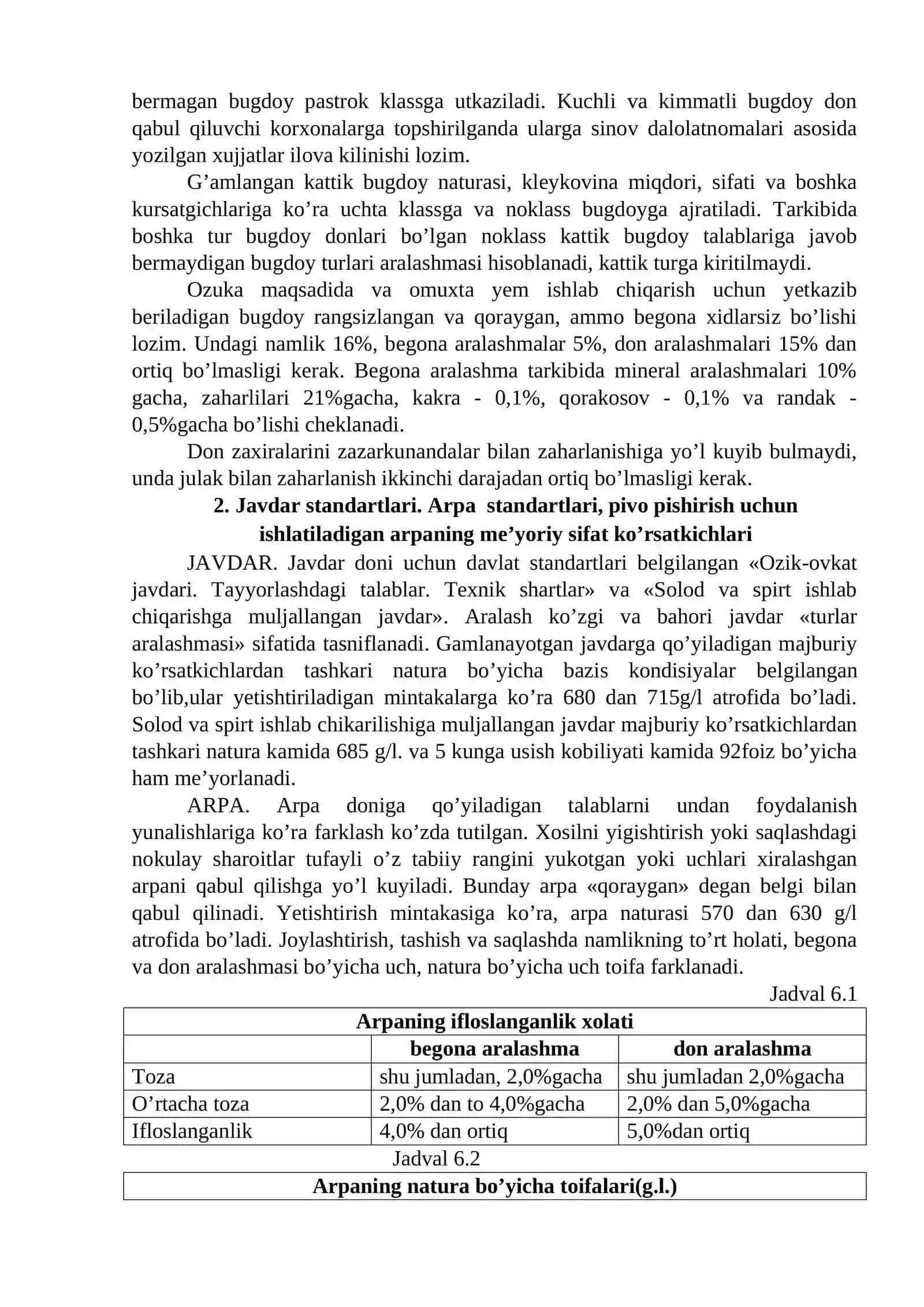 G’alla va dukkakli o’simlik mahsulotlarini standartlashtirish 3