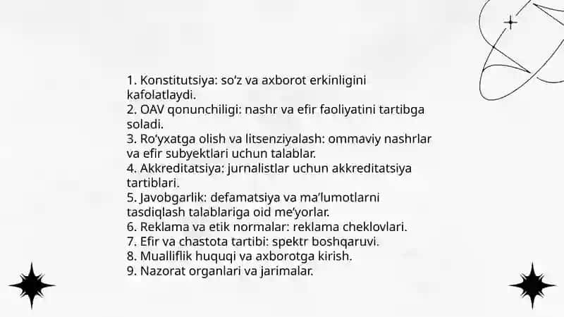 O‘zbekiston Respublikasida Ommaviy Axborot Vositalarining Faoliyati 3