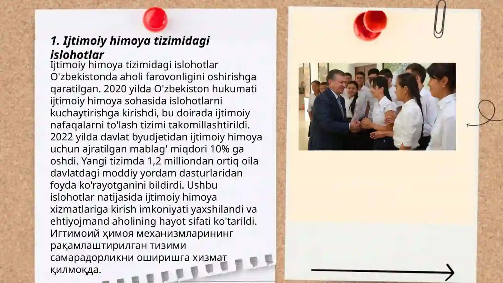 O‘ZBEKISTON RESPUBLIKASIDA IJTIMOIY SOHADAGI ISLOHOTLAR 3