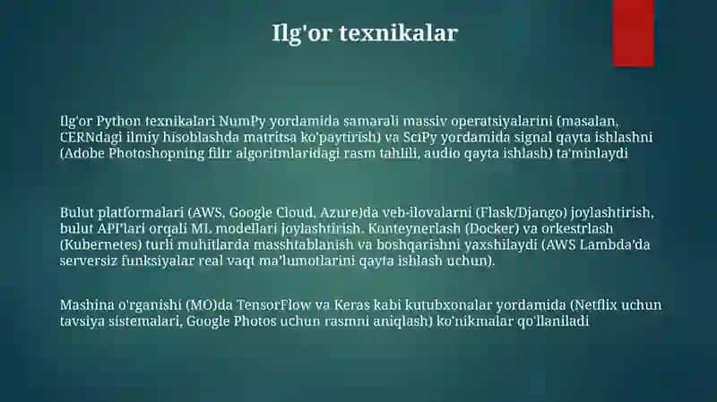 Python dasturlash tilida skill dasturlar tuzish 3