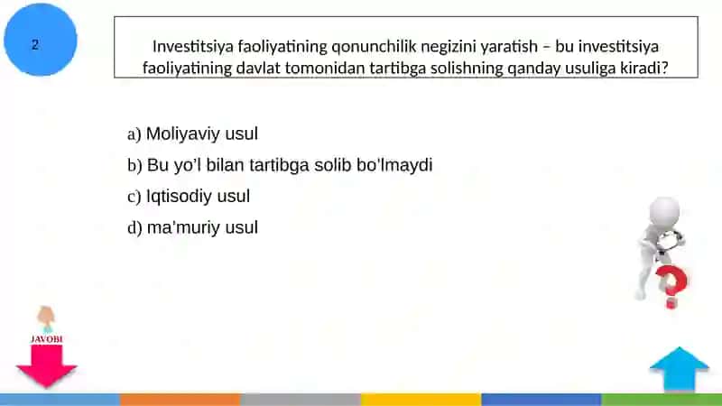 Investitsiya Faoliyatini Davlat Tomonidan Tartibga Solish Yo’llari 3