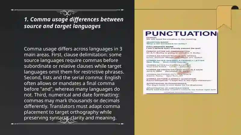 Use of punctuation in traslation 3