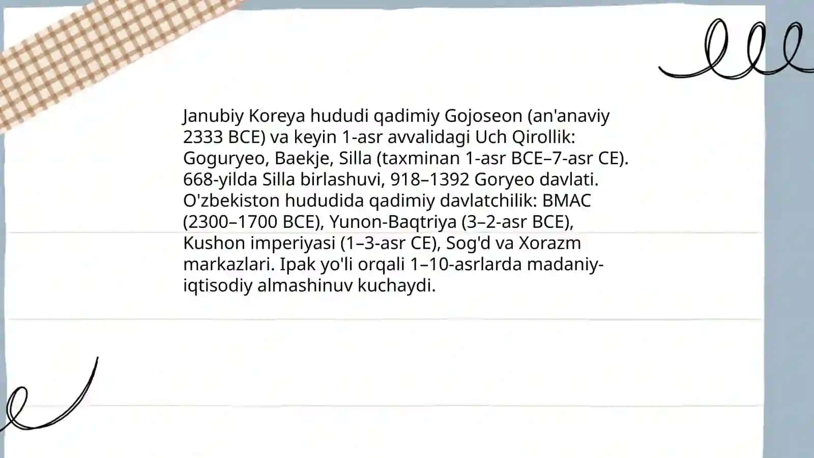 Janubiy Koreya va o'zbekiston tarixini taqqoslash 3