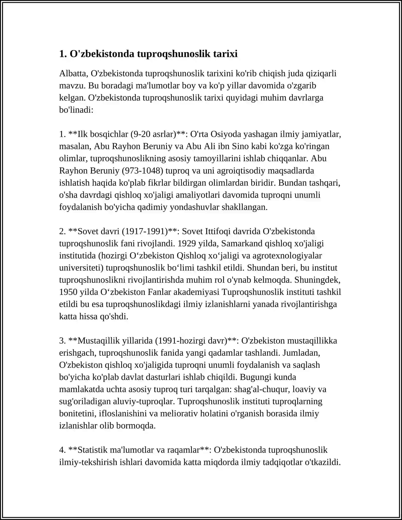 O'zbekistonda "Tuproqlar Geografiyasini" Fanining Rivojlanishi 3