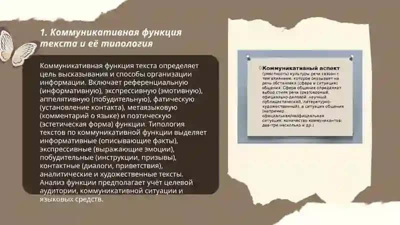 Коммуникативный аспект лингвистического текста 3