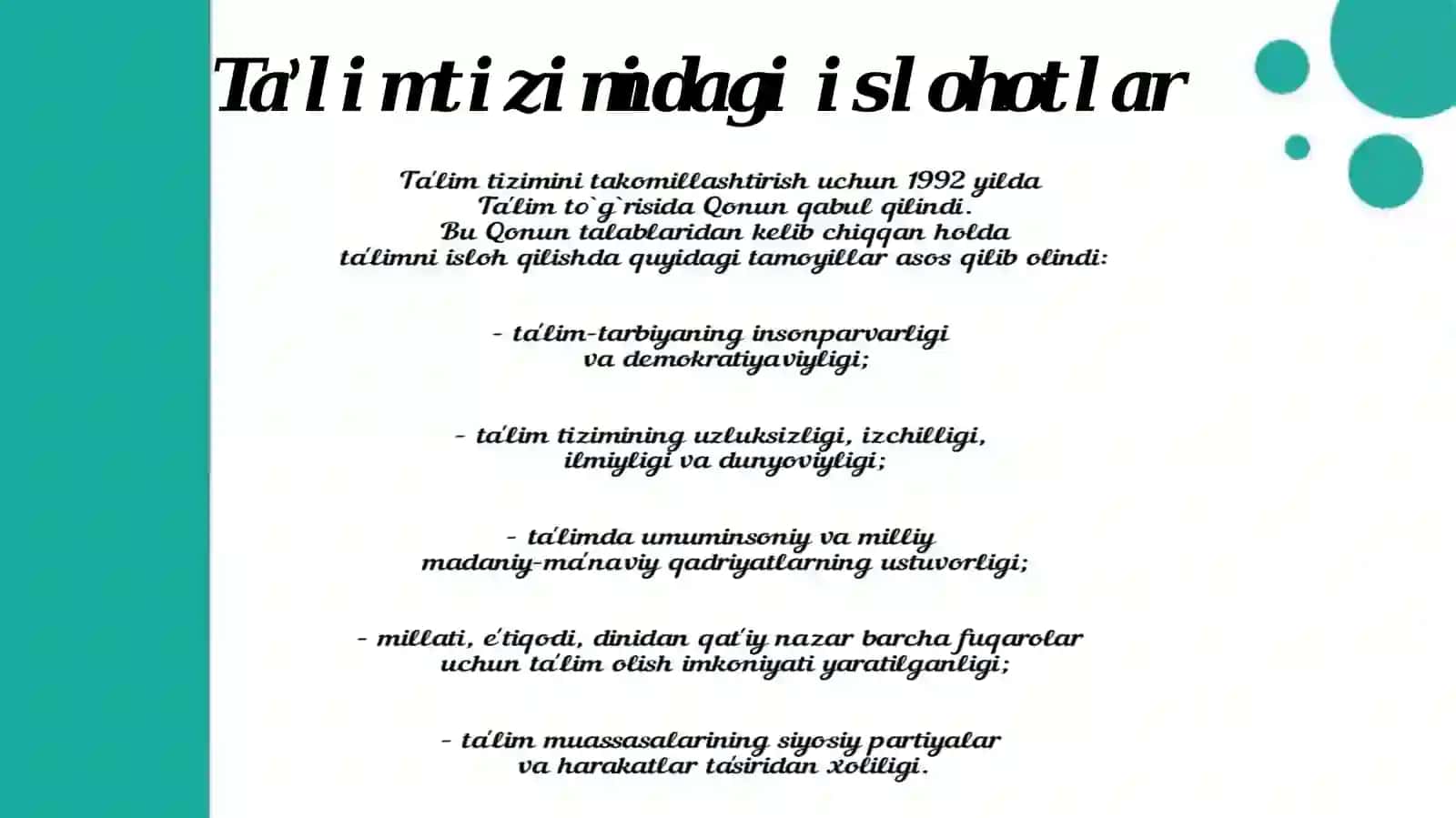Taraqqiyotning o’zbek modeli 3