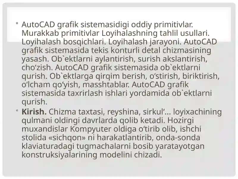 CAD DASTURLARIDA CHIZMALARNI LOYIHALASH QOIDALARI USLUBLARI VA AXAMIYATI 3