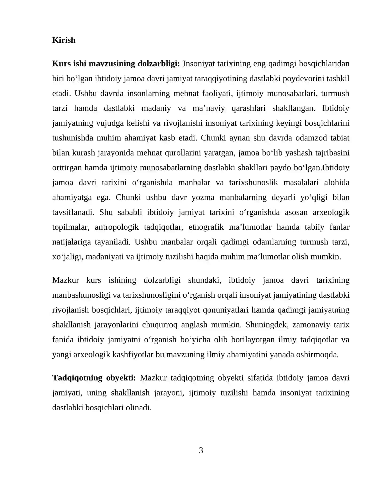 Ibtidoiy jamoa davri tarixining manbashunosligi va tarixshunosligi 3