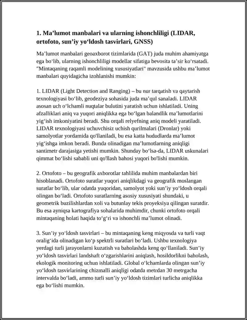 MINTAQANING RAQAMLI MODELINING XUSUSIYATLARI 3
