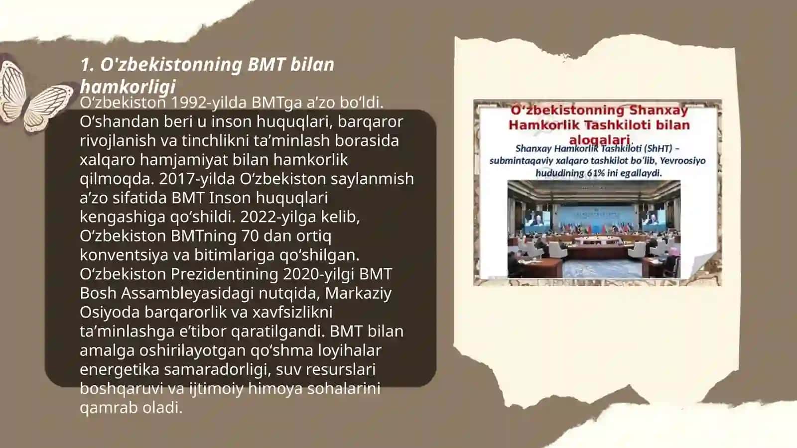 O'zbekistonda Xalqaro Tashkilotlar bilan hamkorlik aloqalari 3
