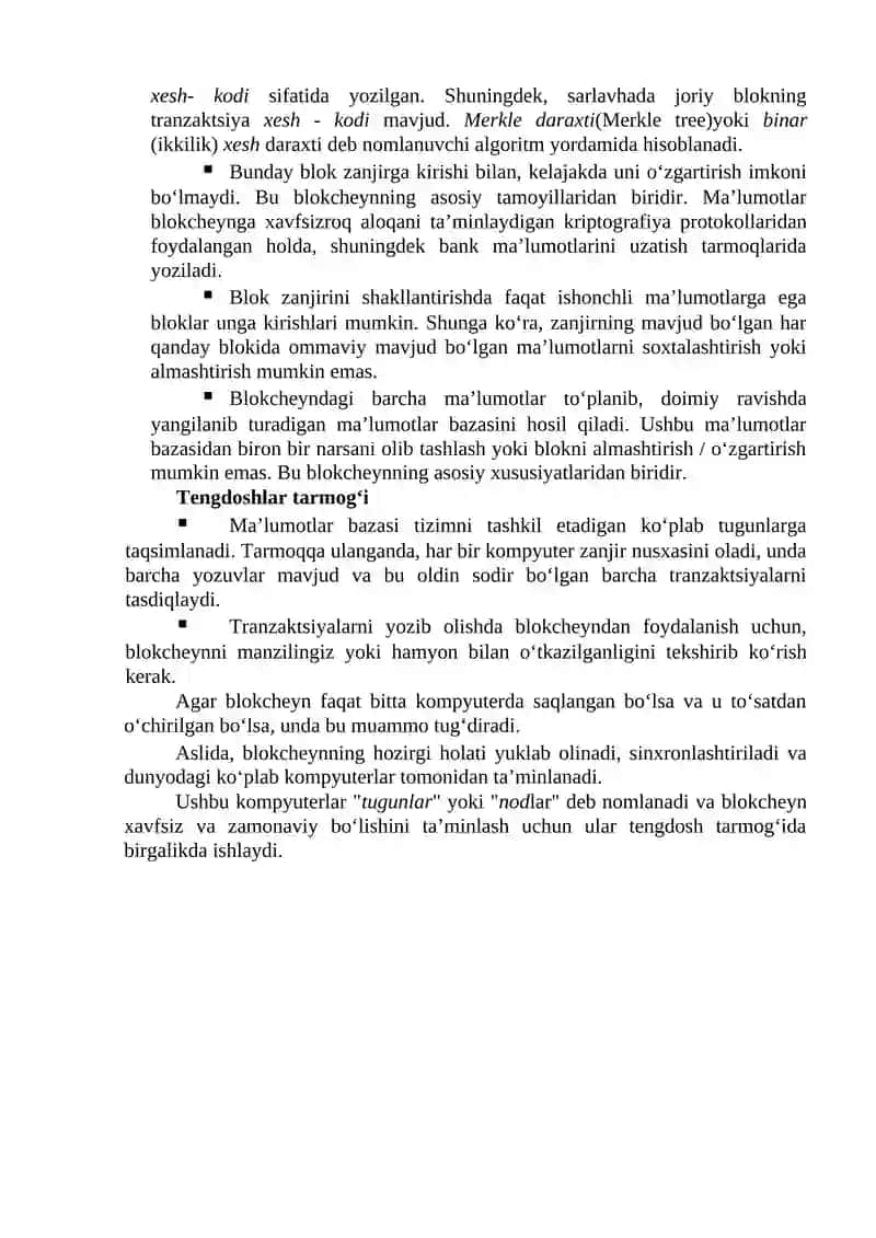 RAQAMLI IQTISODIYOT VA UNING TARKIBIY QISMLARI BLOKCHEYN VA MOLIYAVIY TEXNOLOGIYALAR 3