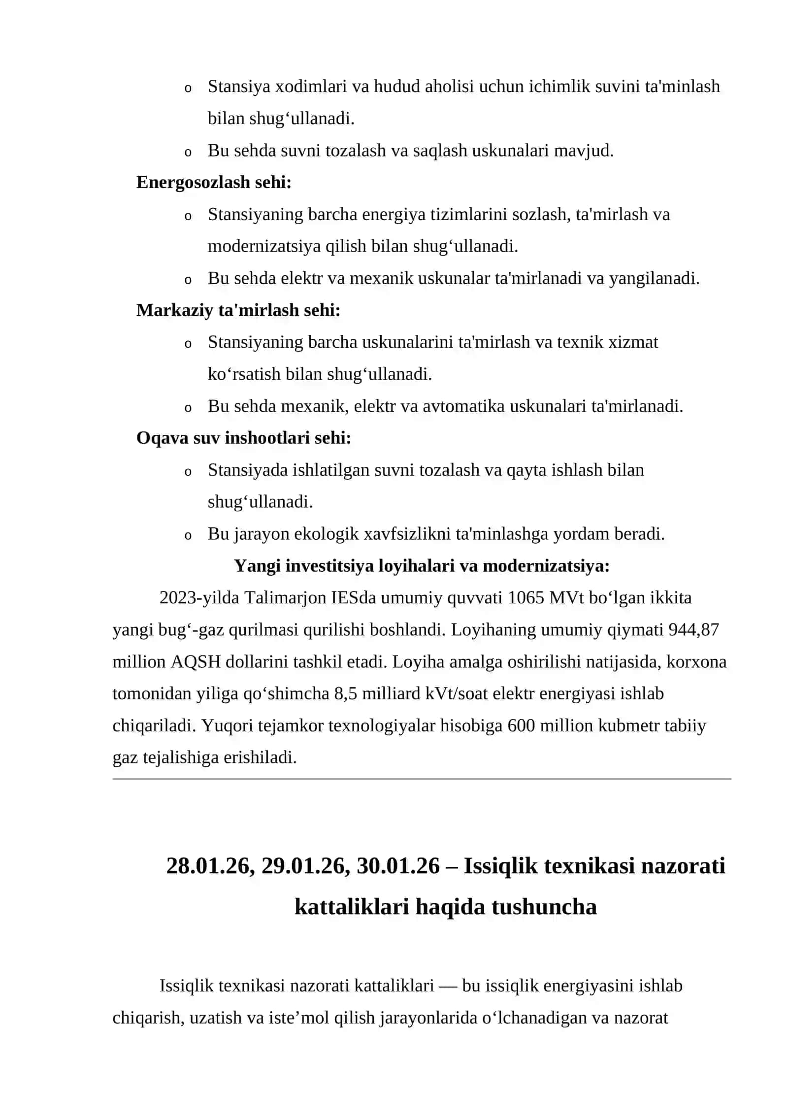 Elektr stansiyalarida amaliyot bo'yicha hisobot 3