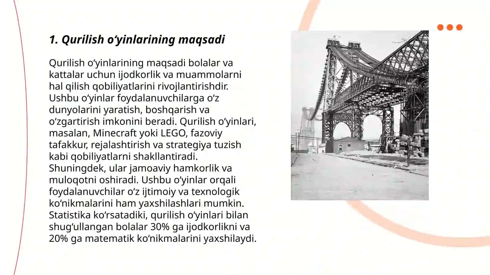 Qurilish o‘yinlari va ularni tashkil etish 3