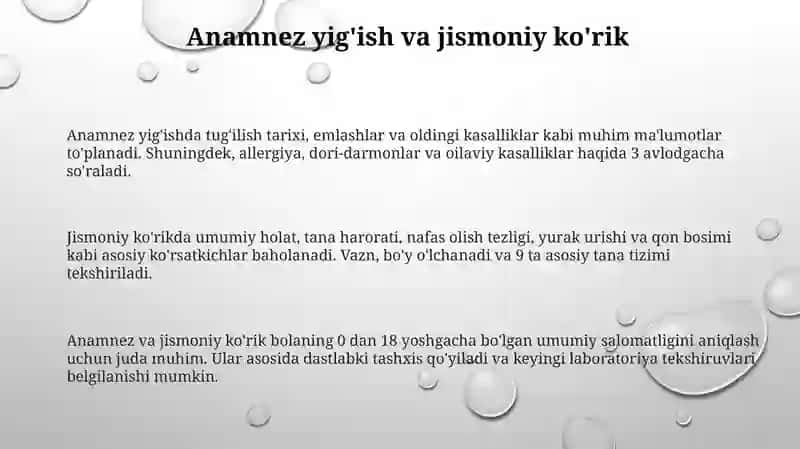 Bolalar va ósmirlar salomatlik xolati va jismoniy rivojlanishini tekshirish usullari 3