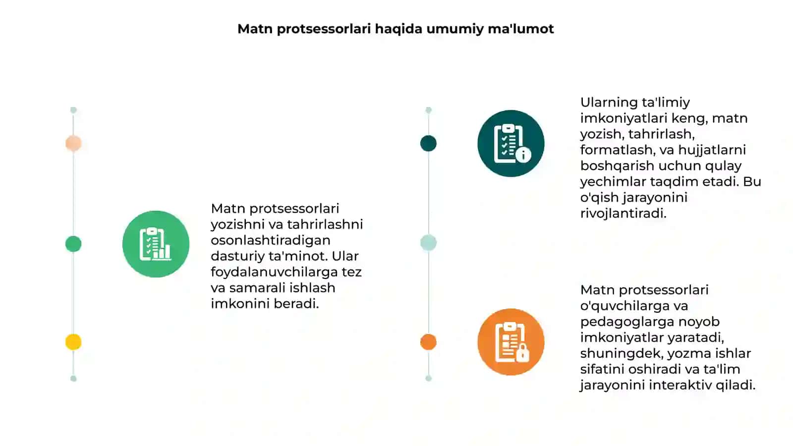 Matn protsessorlari va ularning taʼlimiy imkoniyatlari bilan tanishish 3