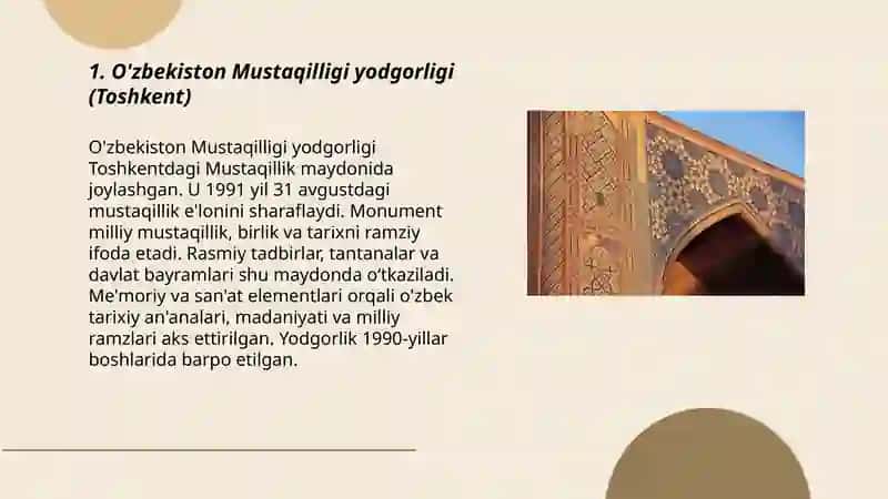 O'zbekiston Mustaqilligi yodgorligi (Toshkent) 3