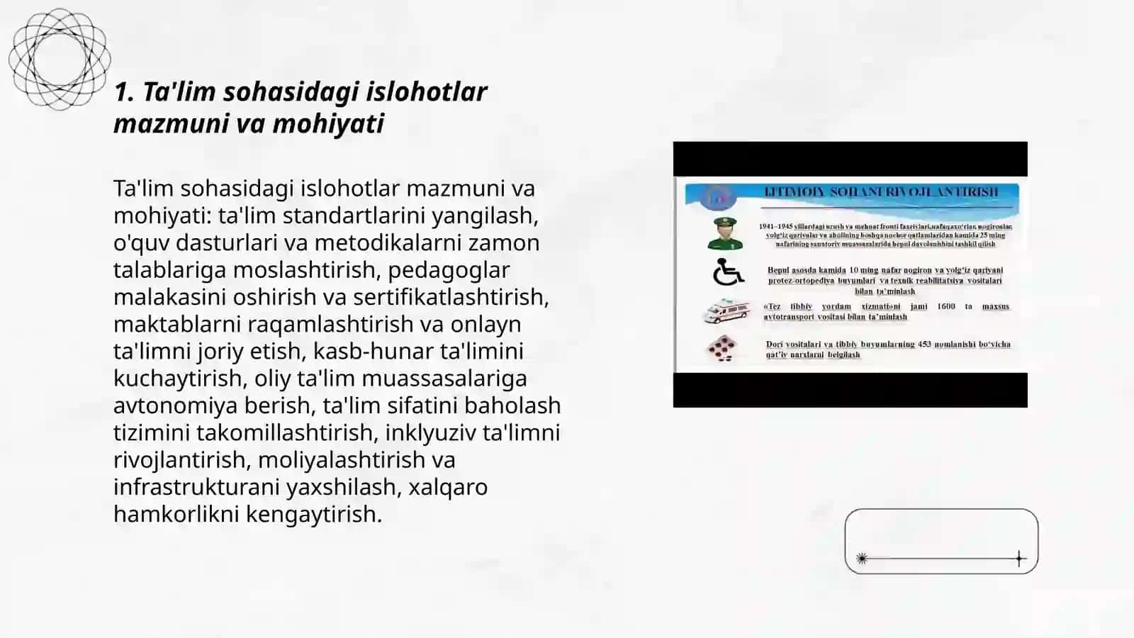 Ta'lim sohasidagi islohotlar mazmuni va mohiyati 3