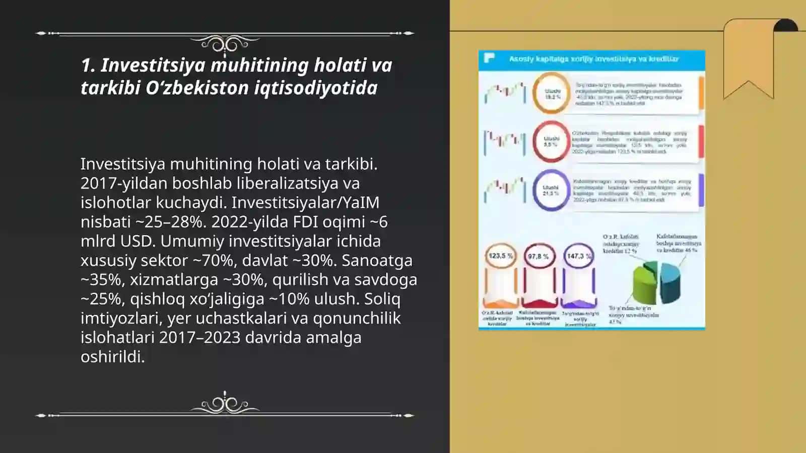 O‘zbekiston iqtisodiyotida investitsiya munosabatlari 3