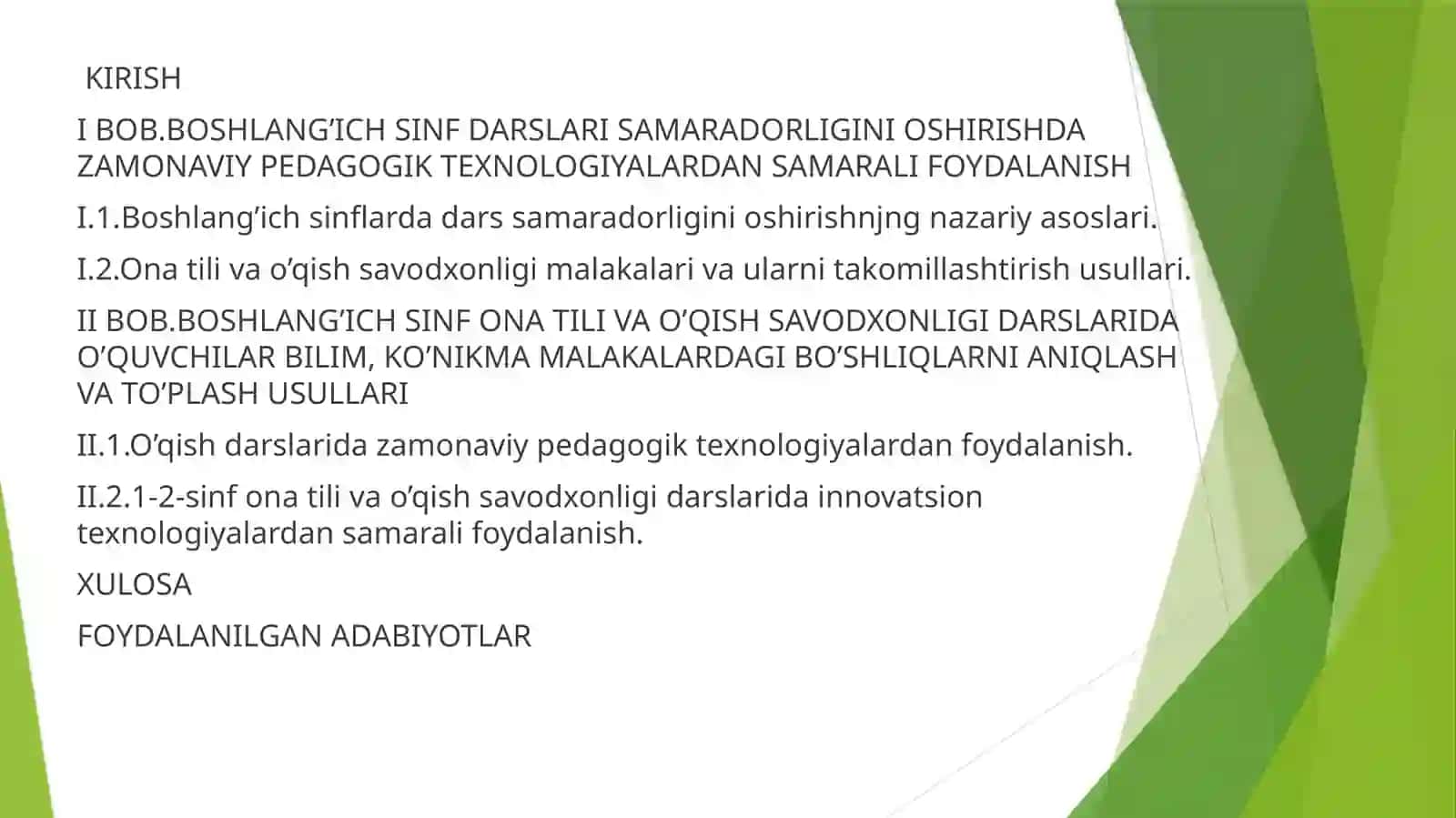 Boshlang’ich Sinf O’qish Darslari Samaradorligini Oshirishda Innovatsion Texnologiyalar 3