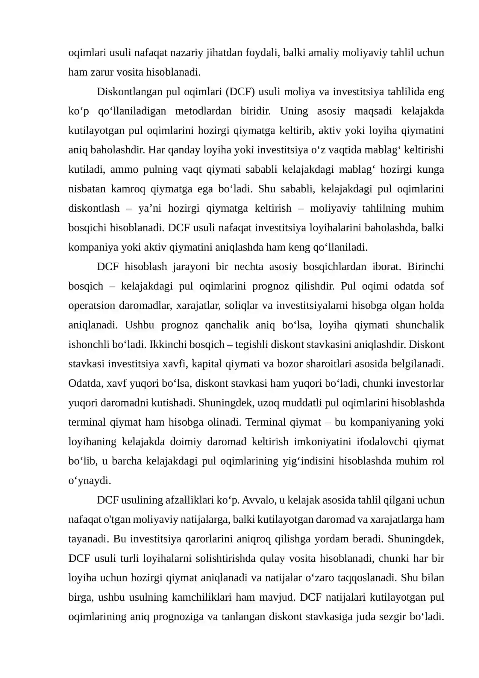 Diskontlangan pul oqimlari usuli 3
