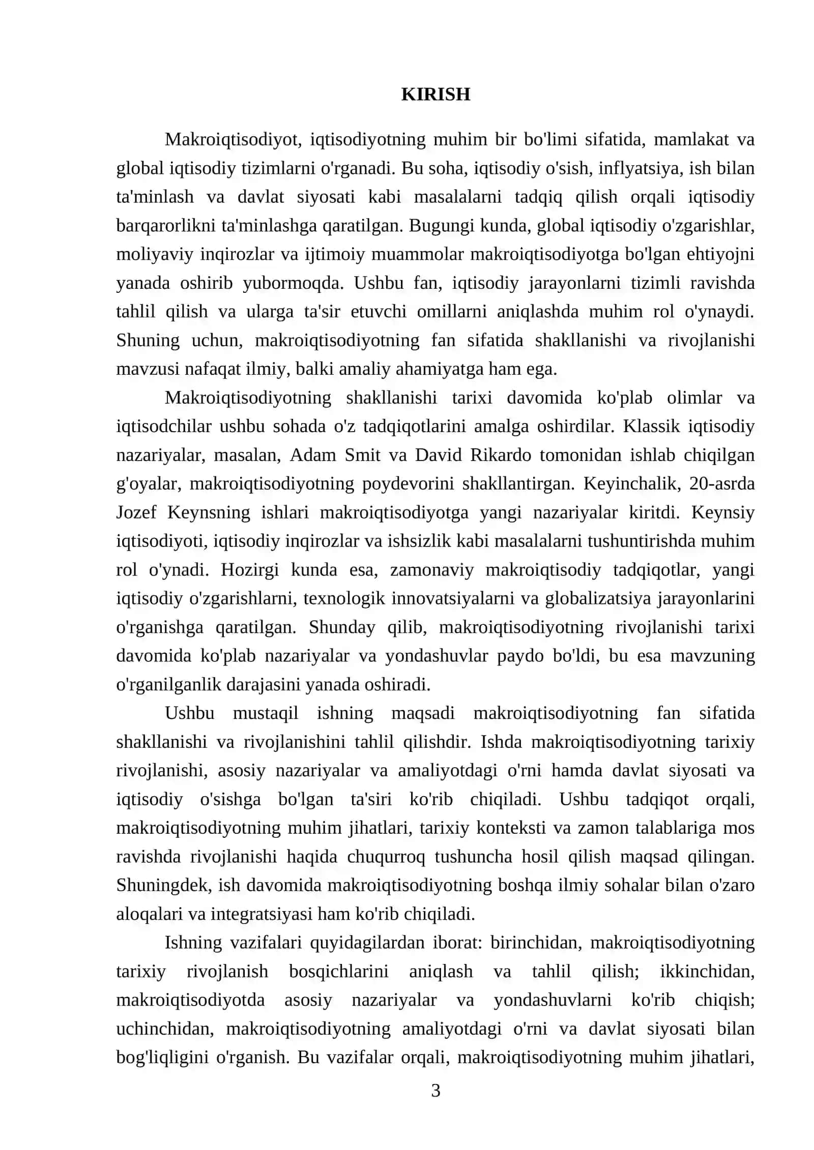 Makroiqtisodiyotning fan sifatida shakllanishi va rivojlanishi 3