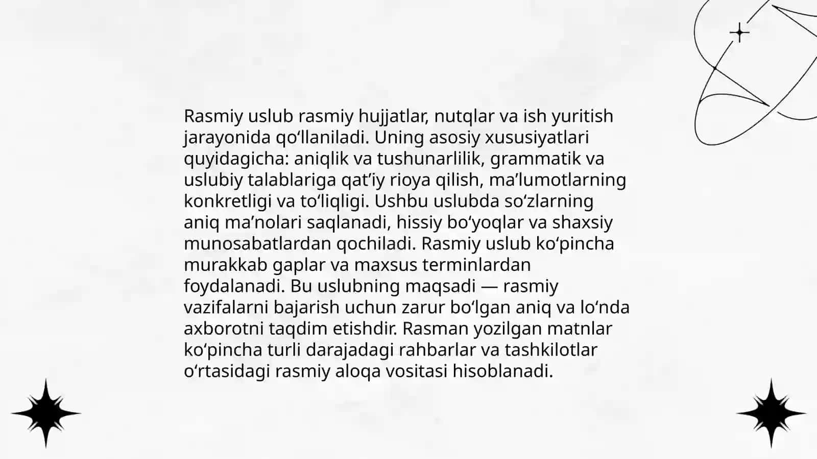 Rasmiy uslub va uning umumiy xususiyatlari 3
