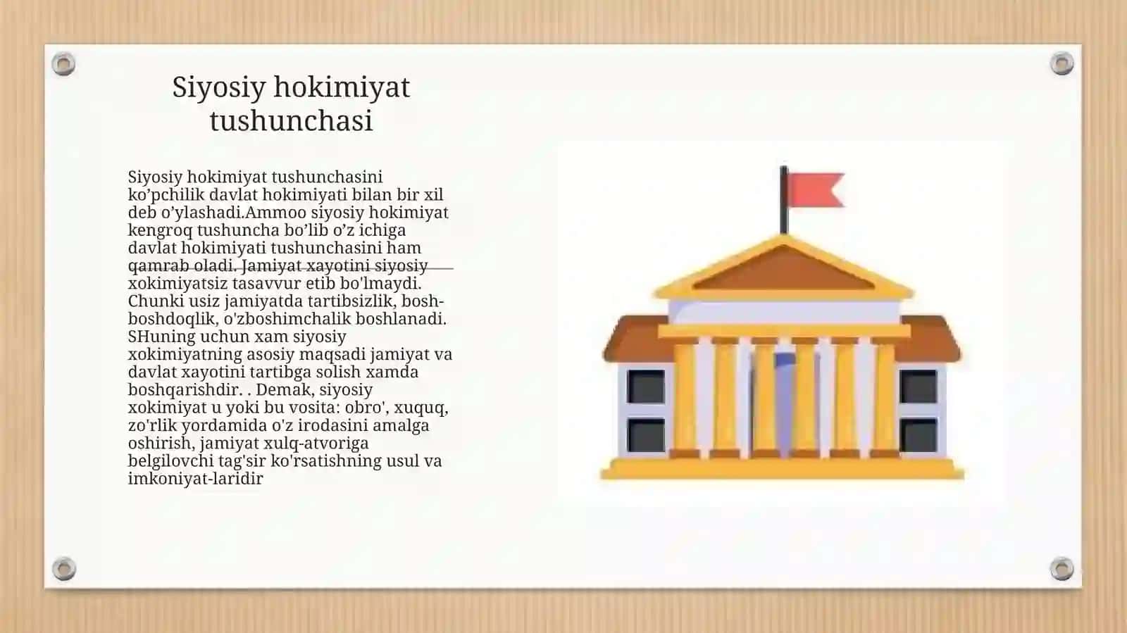 Siyosiy hokimiyatning obyekti, subyekti va vazifalari 3