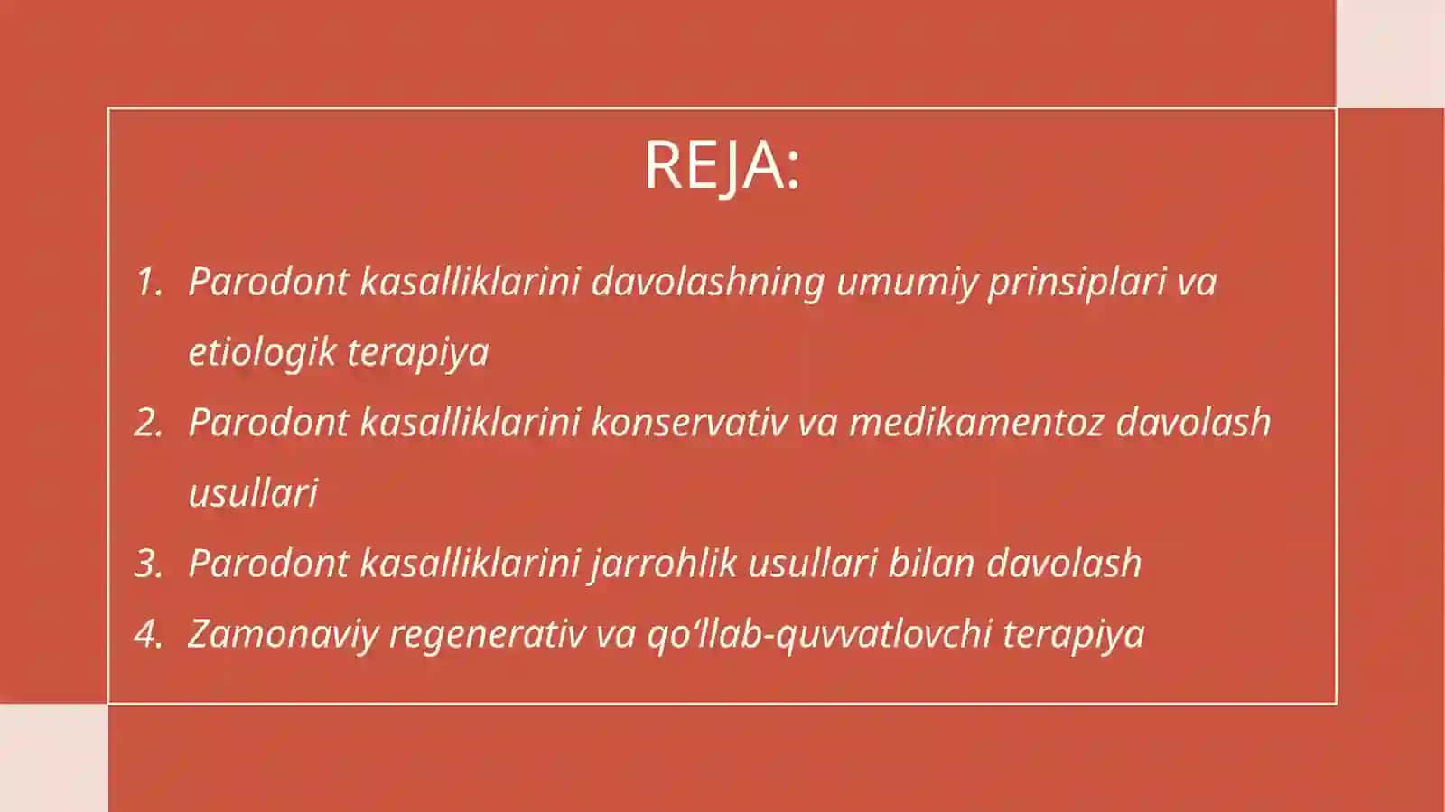 Parodont kasalliklarini davolash uchun zamonaviy usullar 3