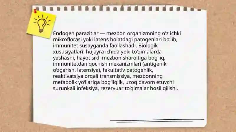 Endogen parazitlar kasalliklar,klasifikatsiyasi,patogenezi,laboratoriya tashxisi 3