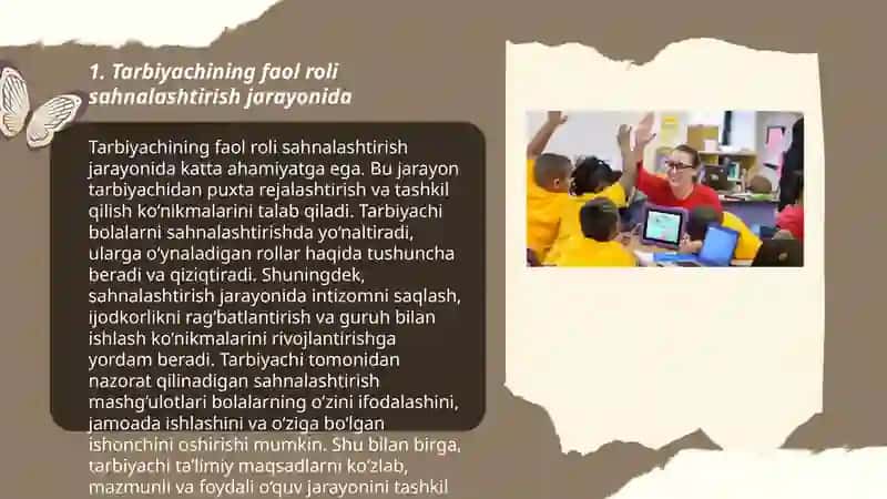 Tarbiyachining Roli Sahnalashtirishda 3