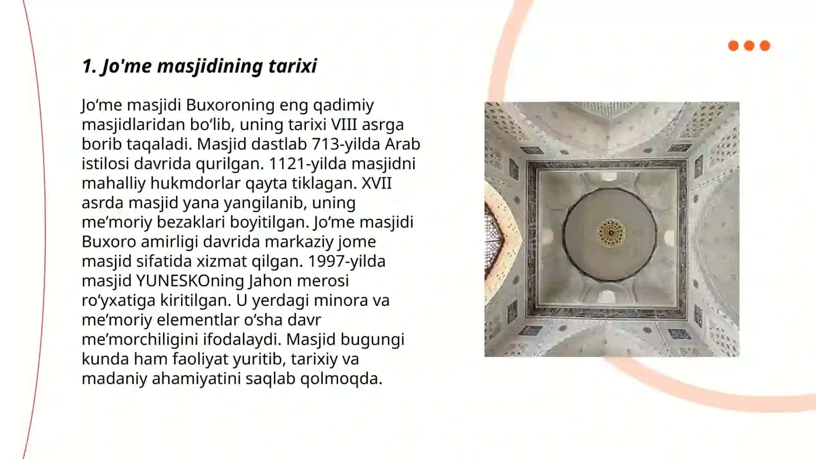 Jo‘me masjidining tarixi 3