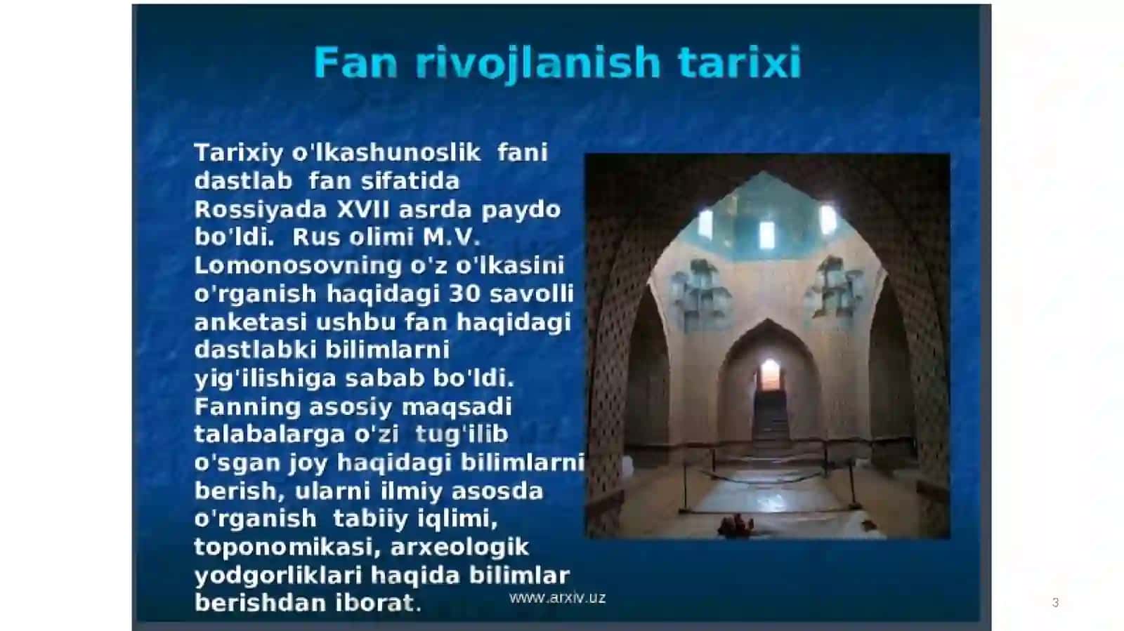 Tarixiy о‘lkashunoslikning vujudga kelishi va rivojlanishi 3