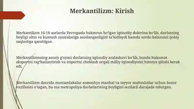 Merkantilizm 3